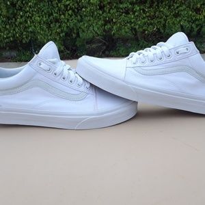 Vans Old Skool Size 8.5 All White